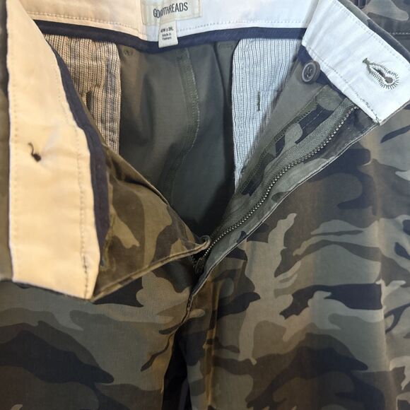 Goodthreads‎ Pants Mens 40W X 29L Olive Green Camouflage Army Cargo Hunting Fish - Picture 4 of 10